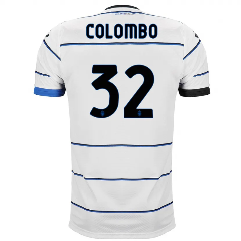 Danxen Hombre Camiseta Matteo Colombo #32 Blanco 2ª Equipación 2023/24 La Camisa