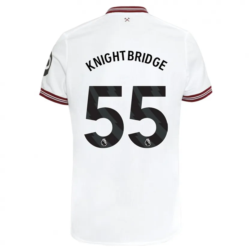 Danxen Mujer Camiseta Jacob Knightbridge #55 Blanco 2ª Equipación 2023/24 La Camisa