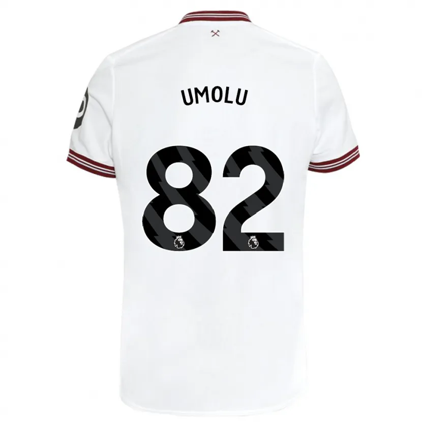 Danxen Mujer Camiseta Jemiah Umolu #82 Blanco 2ª Equipación 2023/24 La Camisa