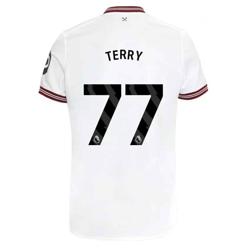 Danxen Mujer Camiseta Mason Terry #77 Blanco 2ª Equipación 2023/24 La Camisa