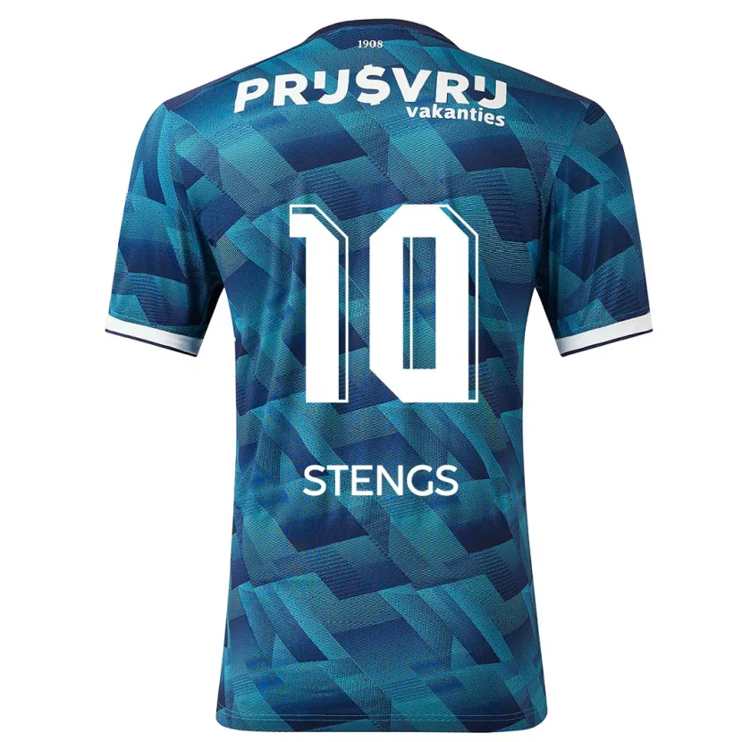 Danxen Mujer Camiseta Calvin Stengs #10 Azul 2ª Equipación 2023/24 La Camisa