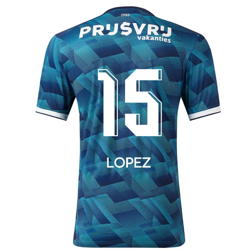 Danxen Mujer Camiseta Marcos López #15 Azul 2ª Equipación 2023/24 La Camisa