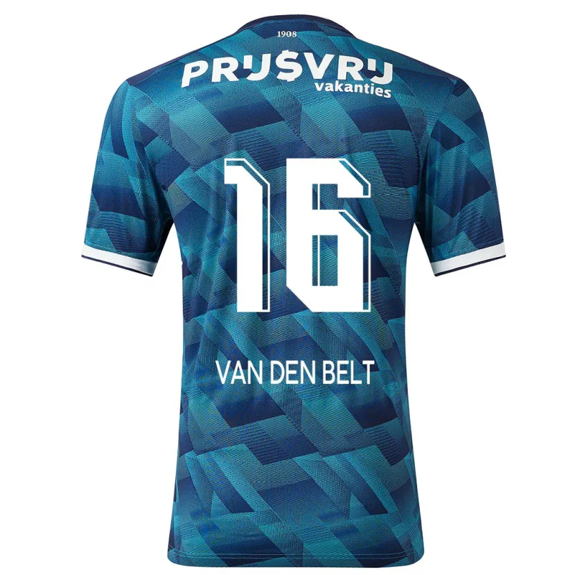 Danxen Mujer Camiseta Thomas Van Den Belt #16 Azul 2ª Equipación 2023/24 La Camisa