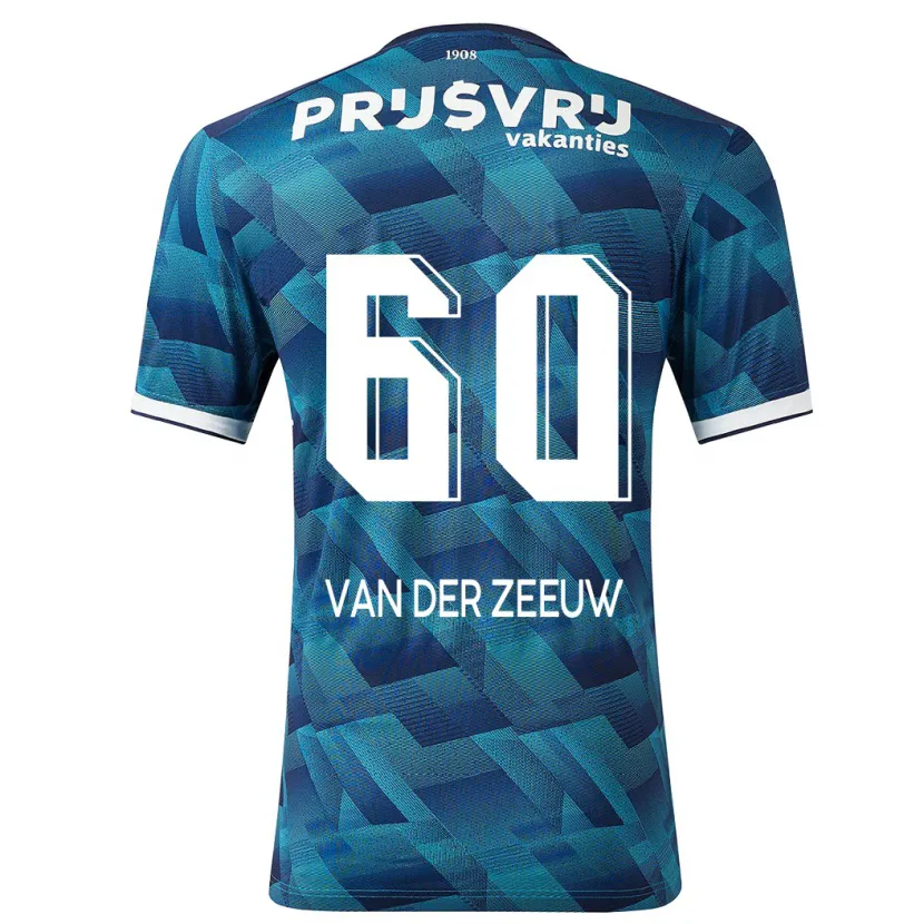 Danxen Mujer Camiseta Twan Van Der Zeeuw #60 Azul 2ª Equipación 2023/24 La Camisa