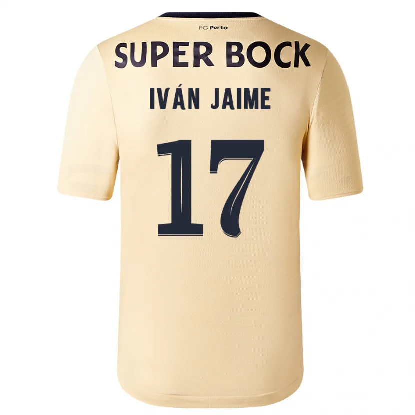 Danxen Mujer Camiseta Iván Jaime #17 Beige-Dorado 2ª Equipación 2023/24 La Camisa