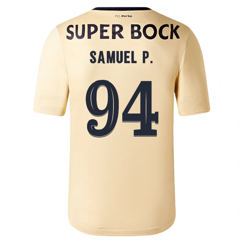 Danxen Mujer Camiseta Samuel #94 Beige-Dorado 2ª Equipación 2023/24 La Camisa