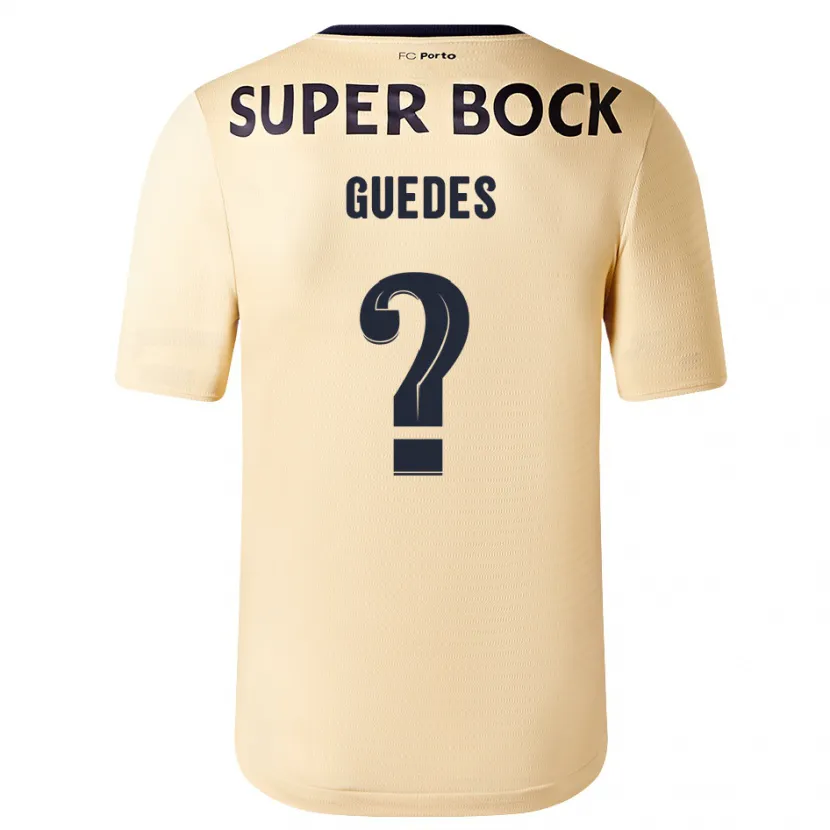 Danxen Mujer Camiseta Gui Guedes #0 Beige-Dorado 2ª Equipación 2023/24 La Camisa