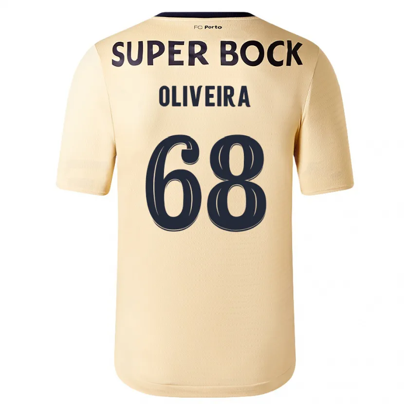 Danxen Mujer Camiseta André Oliveira #68 Beige-Dorado 2ª Equipación 2023/24 La Camisa