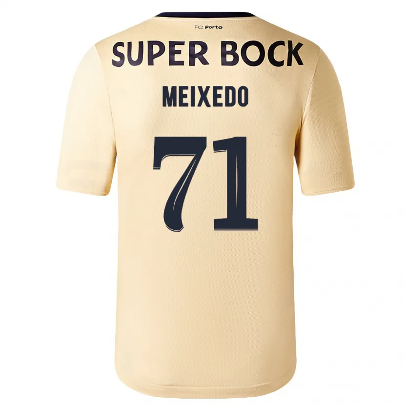 Danxen Mujer Camiseta Francisco Meixedo #71 Beige-Dorado 2ª Equipación 2023/24 La Camisa