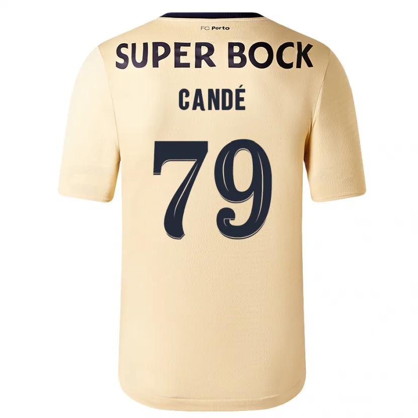 Danxen Mujer Camiseta Umaro Candé #79 Beige-Dorado 2ª Equipación 2023/24 La Camisa