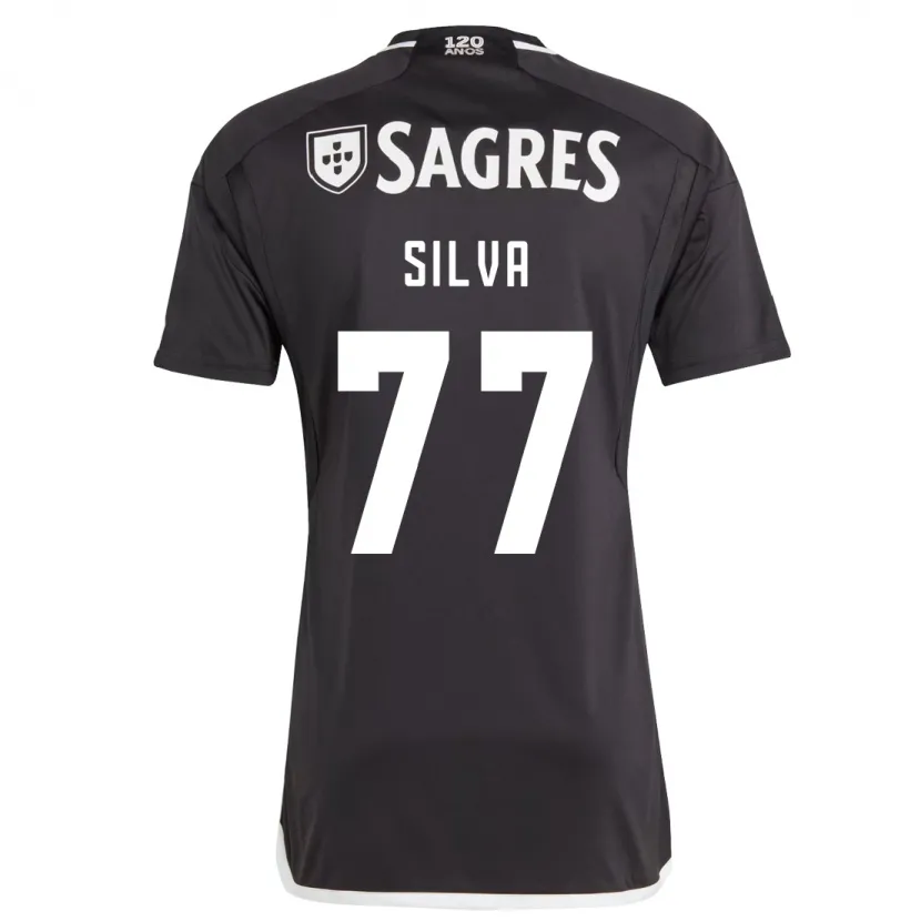 Danxen Mujer Camiseta Jessica Silva #77 Negro 2ª Equipación 2023/24 La Camisa