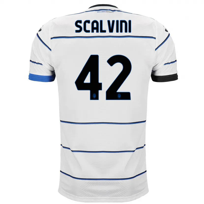 Danxen Mujer Camiseta Giorgio Scalvini #42 Blanco 2ª Equipación 2023/24 La Camisa