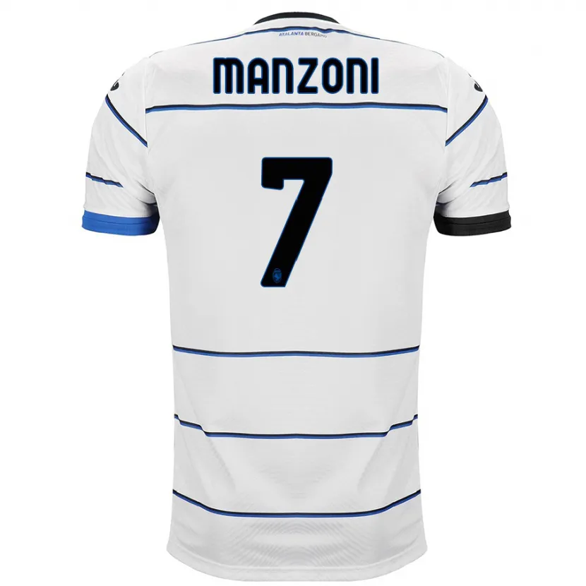 Danxen Mujer Camiseta Alberto Manzoni #7 Blanco 2ª Equipación 2023/24 La Camisa