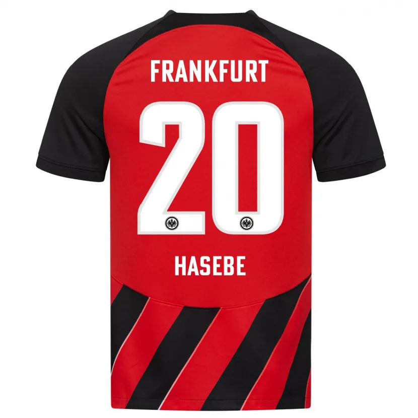 Danxen Niño Camiseta Makoto Hasebe #20 Negro Rojo 1ª Equipación 2023/24 La Camisa