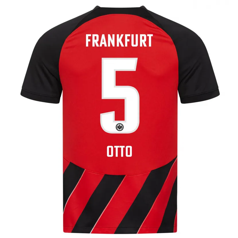 Danxen Niño Camiseta Fynn Otto #5 Negro Rojo 1ª Equipación 2023/24 La Camisa