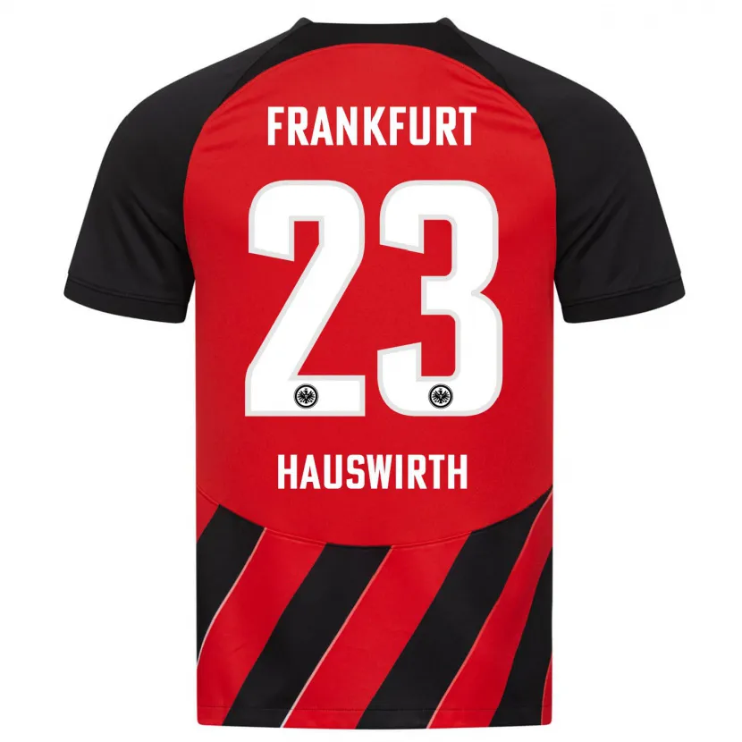 Danxen Niño Camiseta Max Hauswirth #23 Negro Rojo 1ª Equipación 2023/24 La Camisa