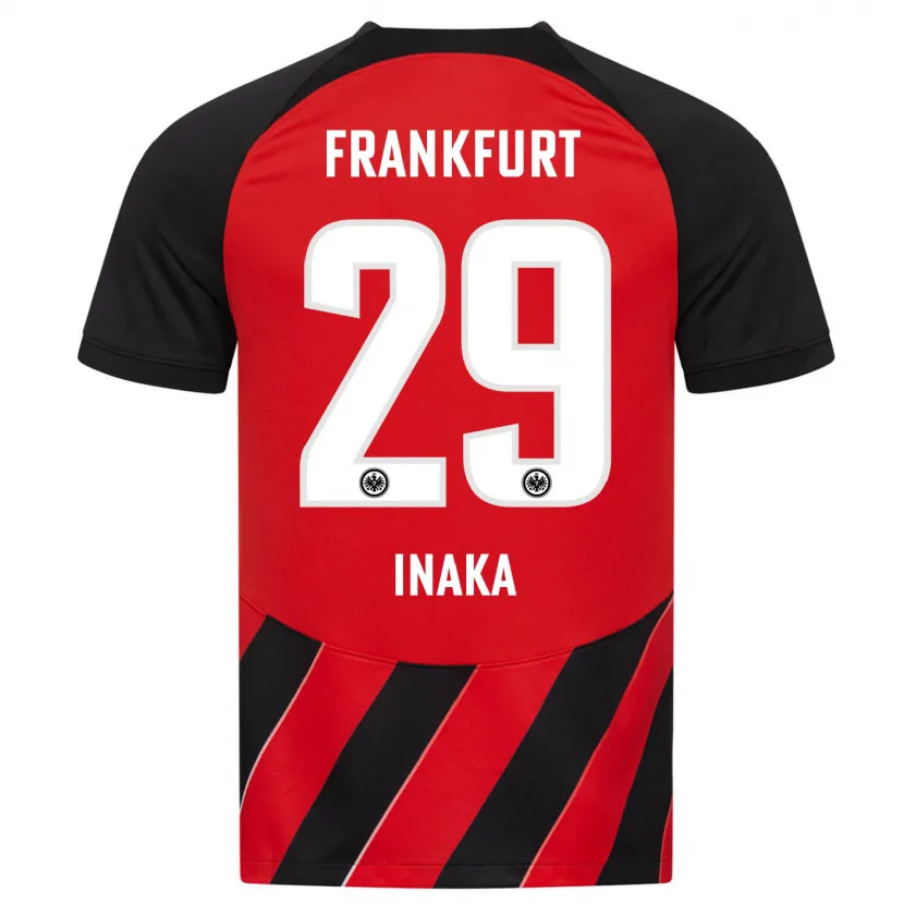 Danxen Niño Camiseta Arthur Inaka #29 Negro Rojo 1ª Equipación 2023/24 La Camisa