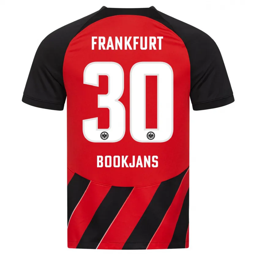 Danxen Niño Camiseta Jakob Bookjans #30 Negro Rojo 1ª Equipación 2023/24 La Camisa