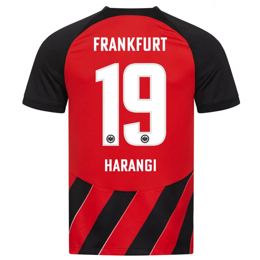 Danxen Niño Camiseta Aiden Harangi #19 Negro Rojo 1ª Equipación 2023/24 La Camisa