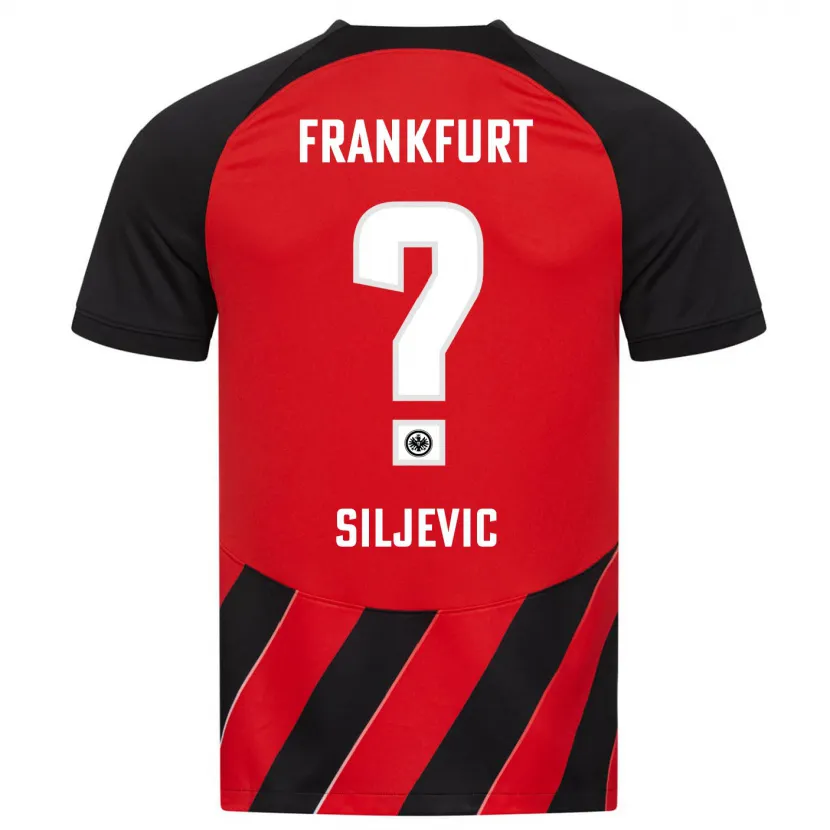 Danxen Niño Camiseta Amil Siljevic #0 Negro Rojo 1ª Equipación 2023/24 La Camisa