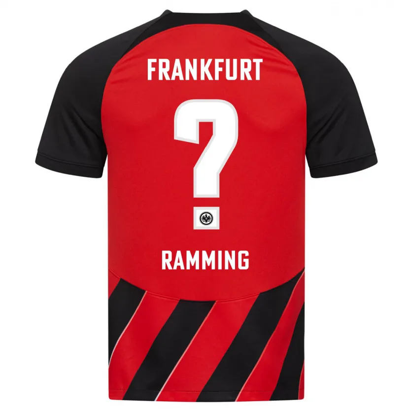 Danxen Niño Camiseta Nils Ramming #0 Negro Rojo 1ª Equipación 2023/24 La Camisa