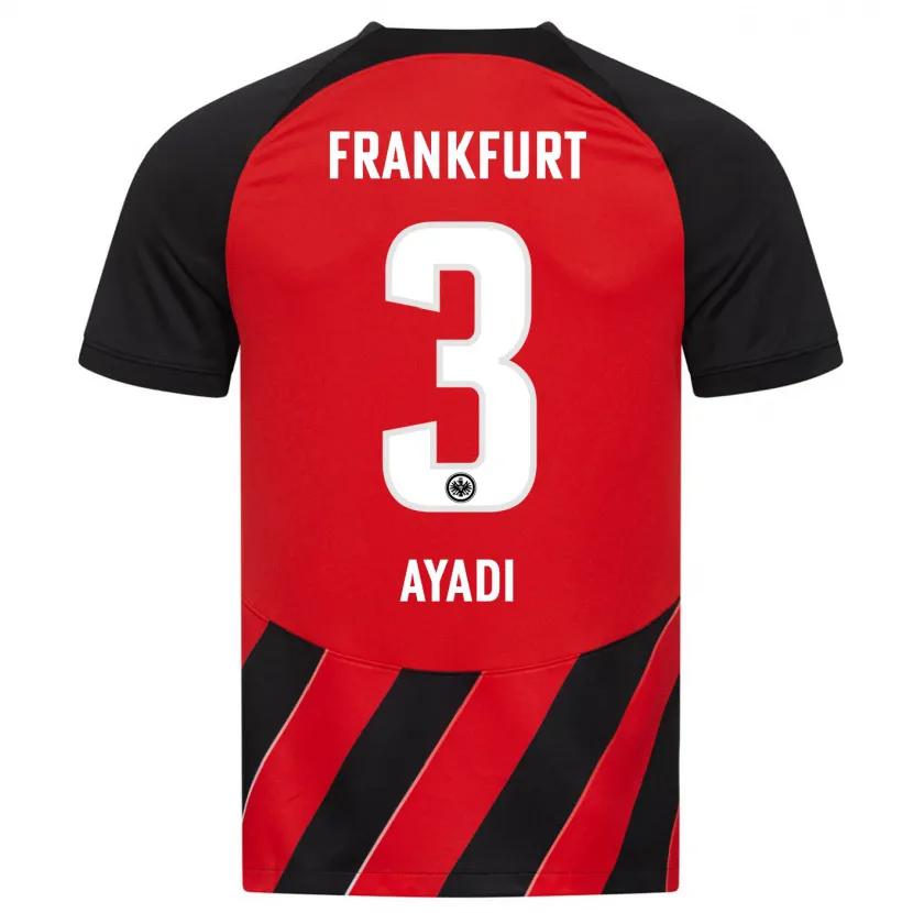 Danxen Niño Camiseta Akram Ayadi #3 Negro Rojo 1ª Equipación 2023/24 La Camisa