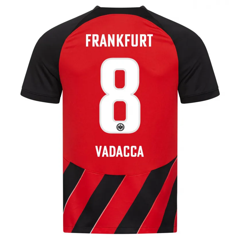 Danxen Niño Camiseta Gianni Vadacca #8 Negro Rojo 1ª Equipación 2023/24 La Camisa