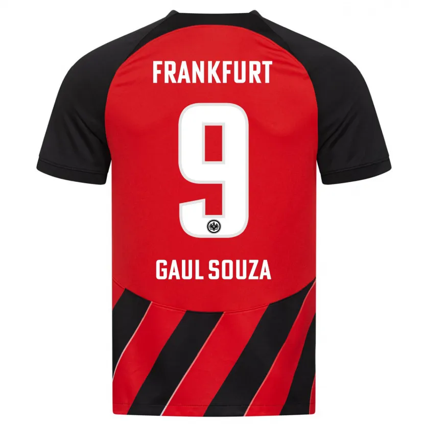 Danxen Niño Camiseta Alessandro Gaul Souza #9 Negro Rojo 1ª Equipación 2023/24 La Camisa