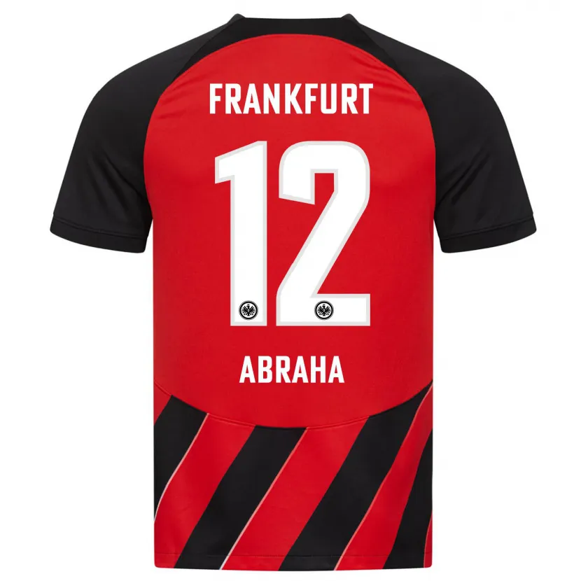 Danxen Niño Camiseta Natnael Abraha #12 Negro Rojo 1ª Equipación 2023/24 La Camisa