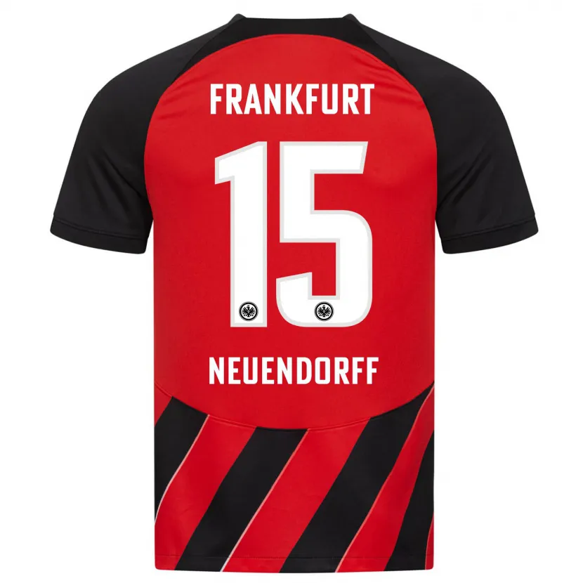 Danxen Niño Camiseta Nilo Neuendorff #15 Negro Rojo 1ª Equipación 2023/24 La Camisa