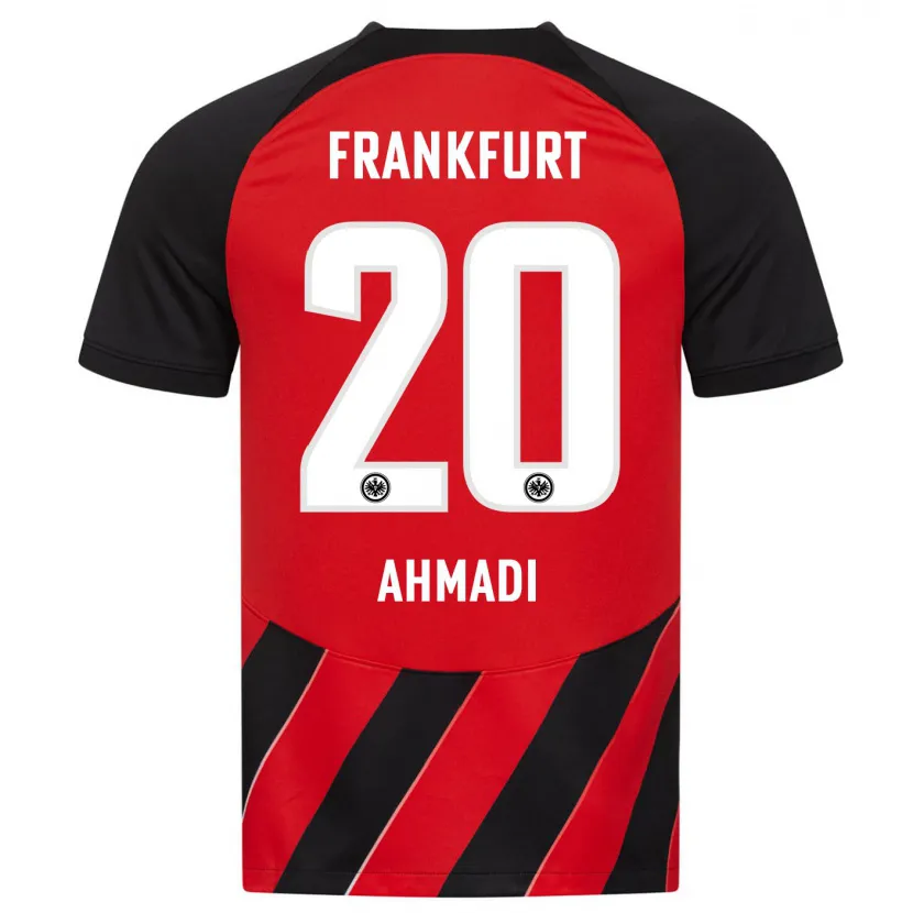 Danxen Niño Camiseta Shayan Ahmadi #20 Negro Rojo 1ª Equipación 2023/24 La Camisa