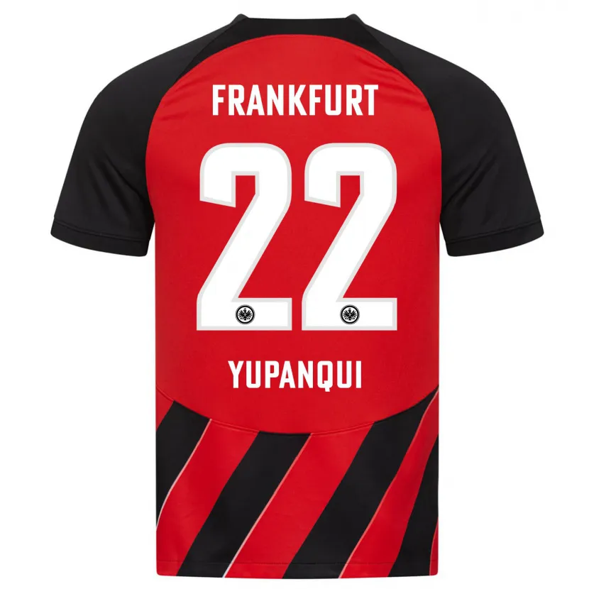 Danxen Niño Camiseta Philipp Eisele Yupanqui #22 Negro Rojo 1ª Equipación 2023/24 La Camisa