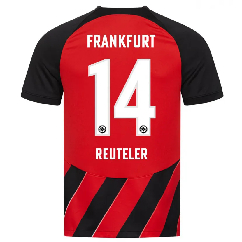 Danxen Niño Camiseta Geraldine Reuteler #14 Negro Rojo 1ª Equipación 2023/24 La Camisa