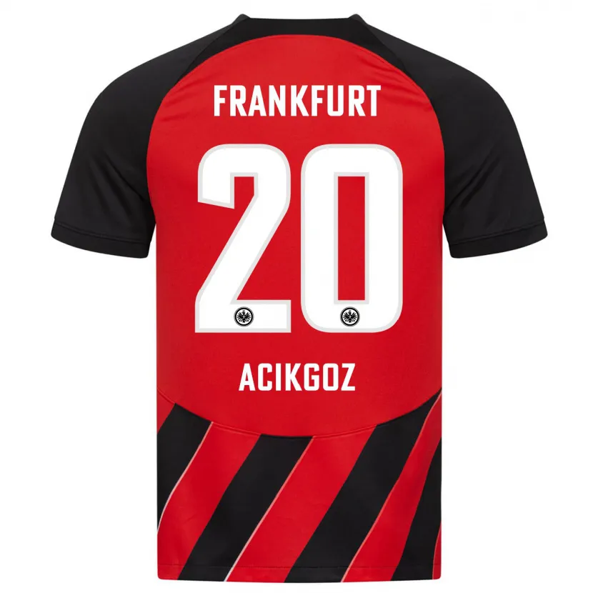 Danxen Niño Camiseta Ilayda Acikgoz #20 Negro Rojo 1ª Equipación 2023/24 La Camisa