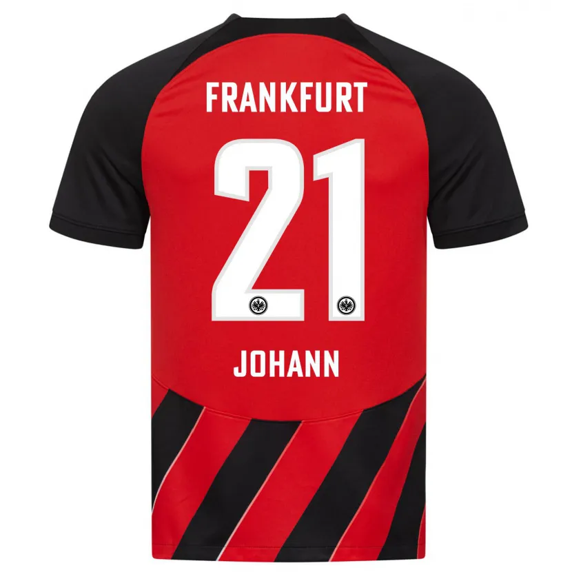 Danxen Niño Camiseta Hannah Johann #21 Negro Rojo 1ª Equipación 2023/24 La Camisa