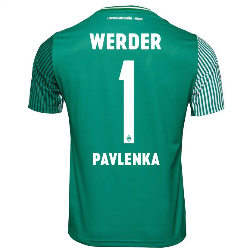 Danxen Niño Camiseta Jiri Pavlenka #1 Verde 1ª Equipación 2023/24 La Camisa