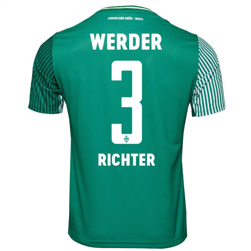 Danxen Niño Camiseta Mathis Richter #3 Verde 1ª Equipación 2023/24 La Camisa