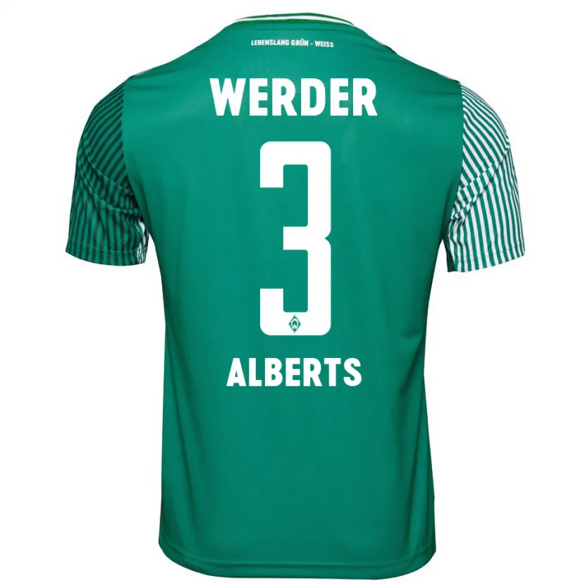 Danxen Niño Camiseta Christopher Alberts #3 Verde 1ª Equipación 2023/24 La Camisa