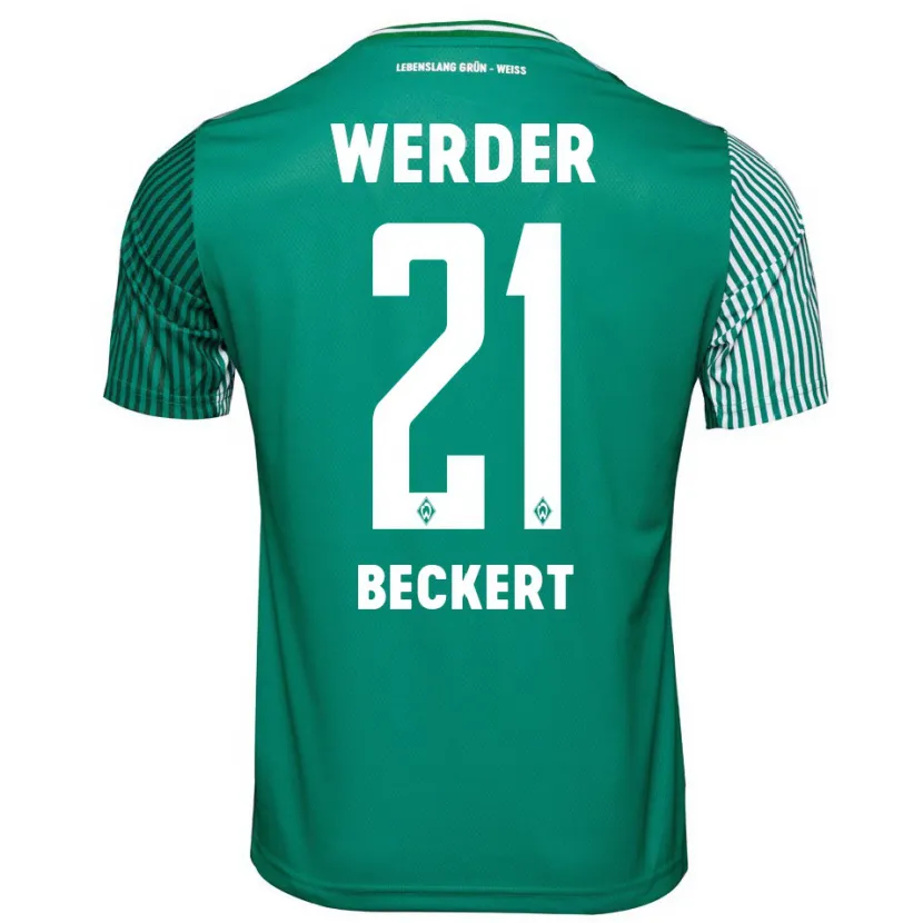 Danxen Niño Camiseta Jonathan Beckert #21 Verde 1ª Equipación 2023/24 La Camisa