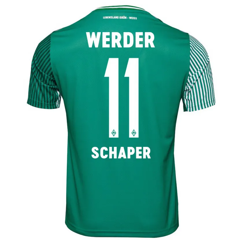 Danxen Niño Camiseta Wilken Schaper #11 Verde 1ª Equipación 2023/24 La Camisa