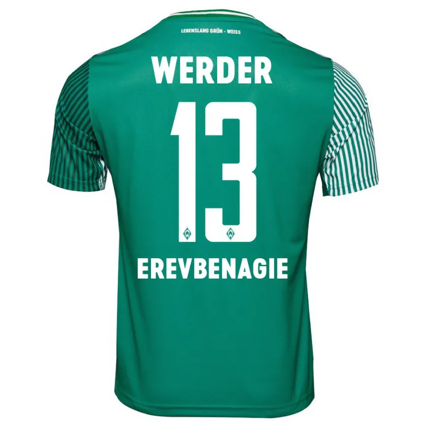 Danxen Niño Camiseta Paul Erevbenagie #13 Verde 1ª Equipación 2023/24 La Camisa