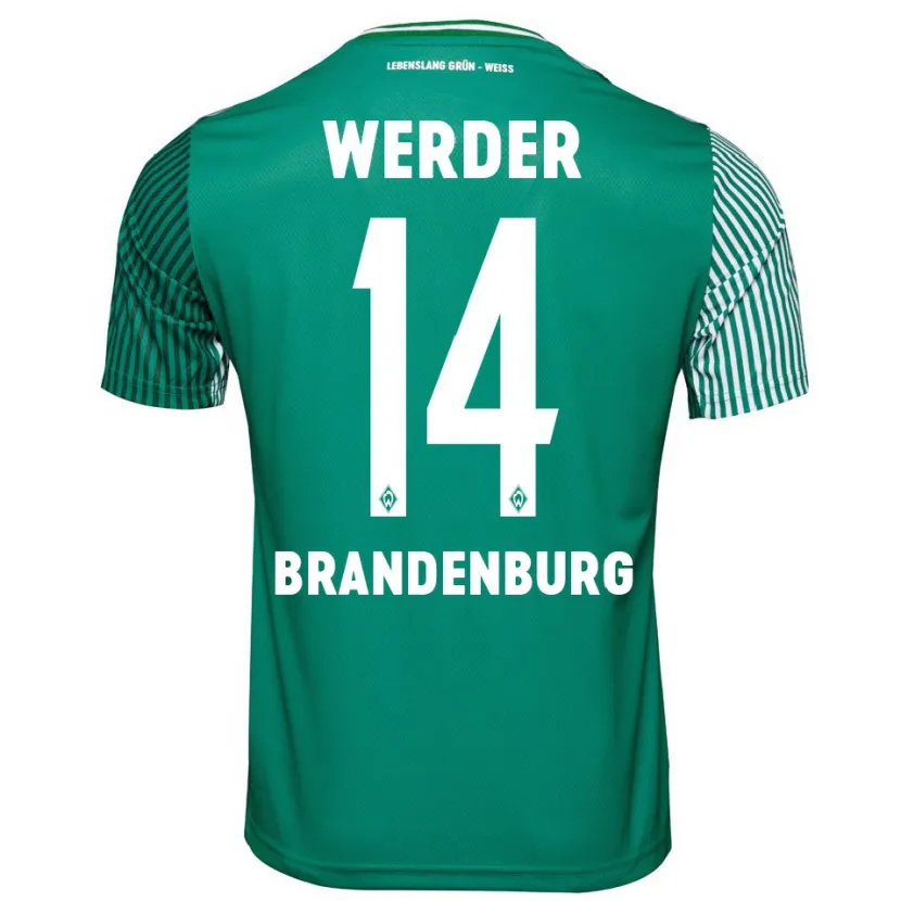 Danxen Niño Camiseta Michaela Brandenburg #14 Verde 1ª Equipación 2023/24 La Camisa