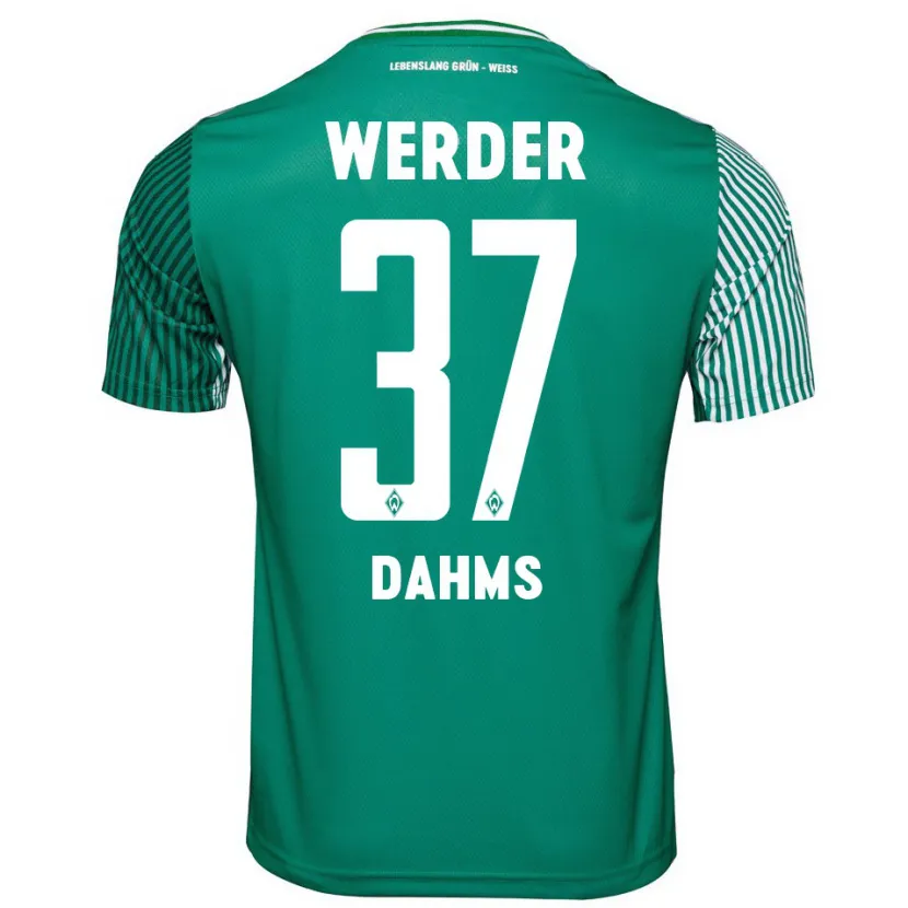 Danxen Niño Camiseta Lena Dahms #37 Verde 1ª Equipación 2023/24 La Camisa