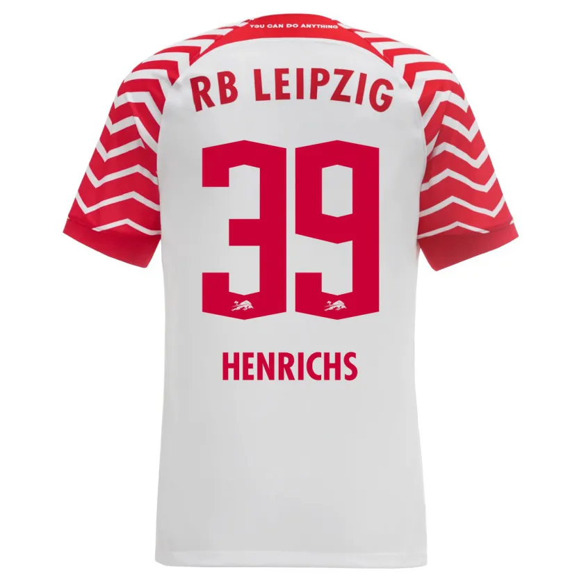 Danxen Niño Camiseta Benjamin Henrichs #39 Blanco 1ª Equipación 2023/24 La Camisa