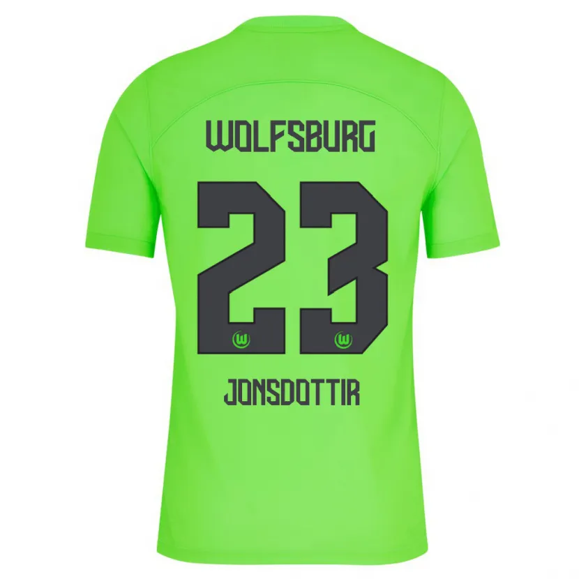 Danxen Niño Camiseta Sveindís Jane Jónsdóttir #23 Verde 1ª Equipación 2023/24 La Camisa