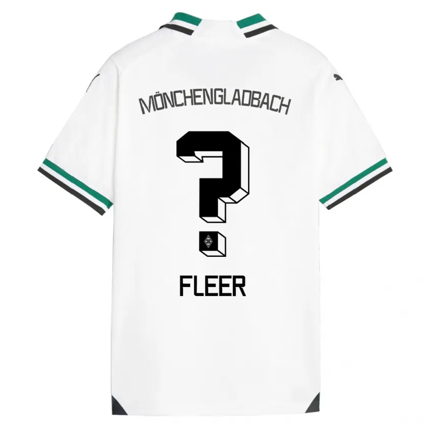 Danxen Niño Camiseta Mattis Fleer #0 Blanco Verde 1ª Equipación 2023/24 La Camisa