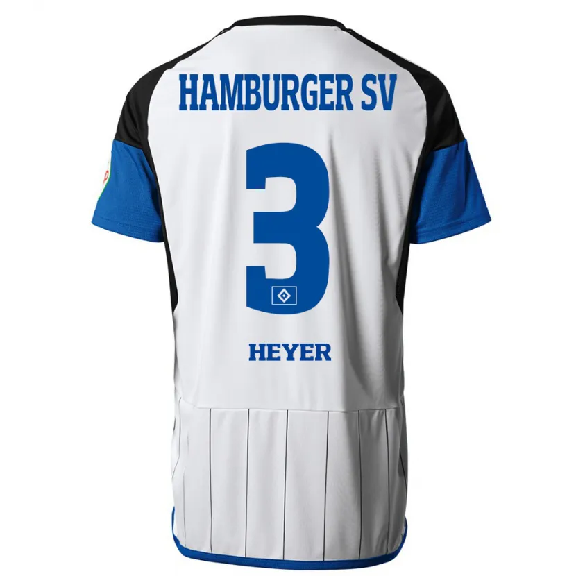 Danxen Niño Camiseta Moritz Heyer #3 Blanco 1ª Equipación 2023/24 La Camisa