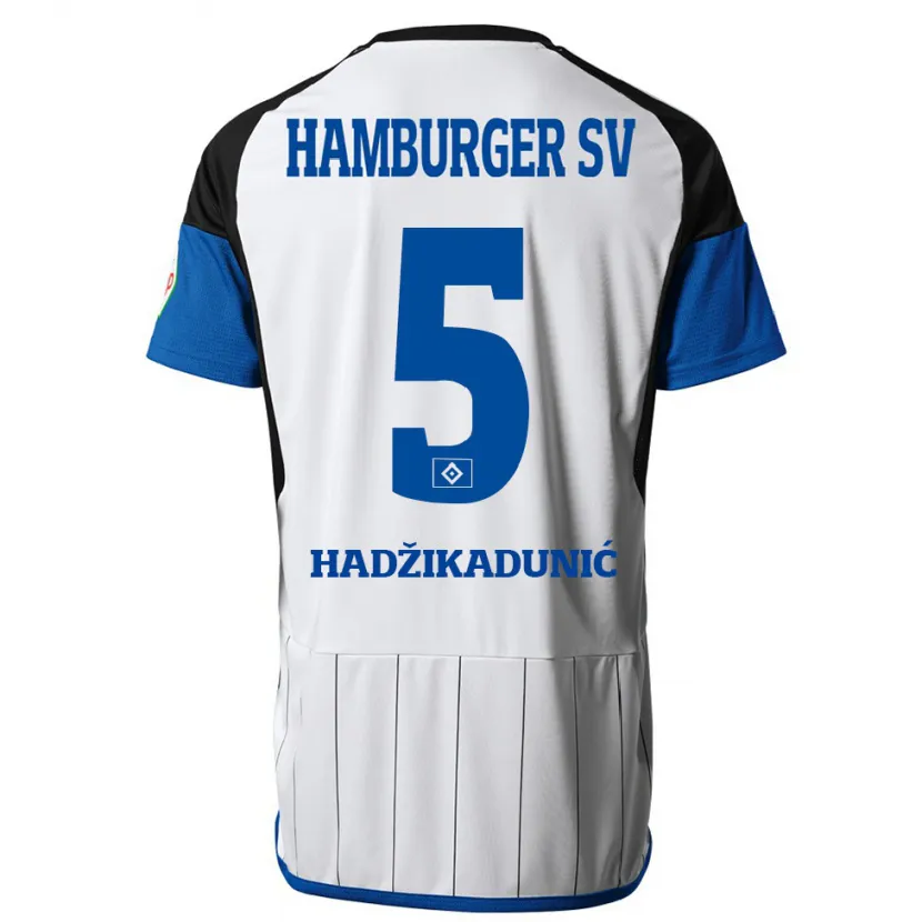 Danxen Niño Camiseta Dennis Hadzikadunic #5 Blanco 1ª Equipación 2023/24 La Camisa