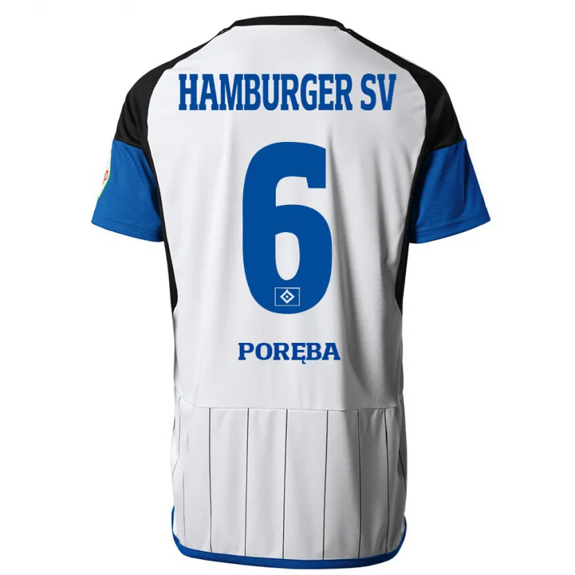 Danxen Niño Camiseta Lukasz Poreba #6 Blanco 1ª Equipación 2023/24 La Camisa