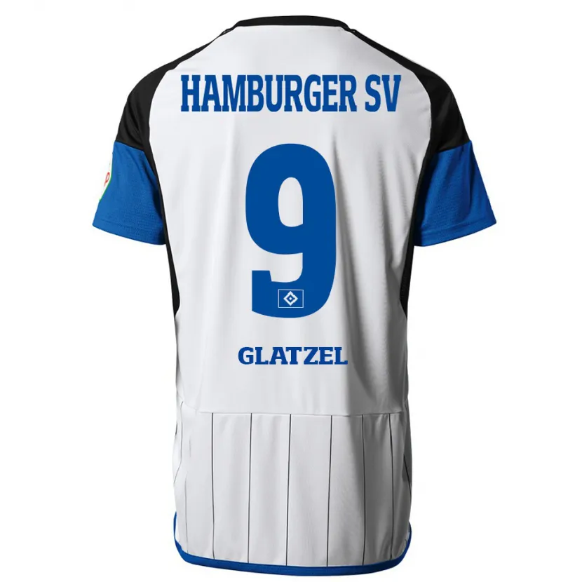 Danxen Niño Camiseta Robert Glatzel #9 Blanco 1ª Equipación 2023/24 La Camisa